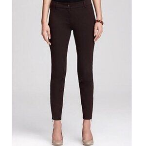 Eileen Fisher Stretchy Ponte Ankle Zip Riding Pants In Brown